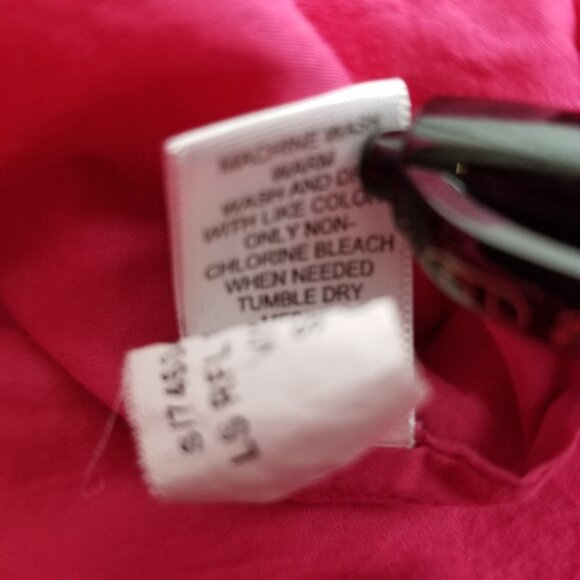 Banana Republic Ruffle Blouse XS Pink Cotton Cottagecore Romantic - Picture 4 of 8